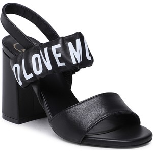 Czarne sandały Love Moschino z klamrami