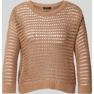 Brązowy sweter More & More w stylu casual