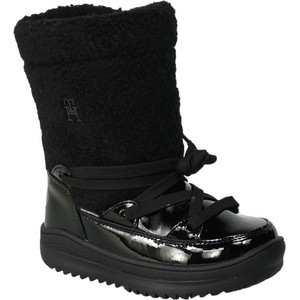 Czarne buty dziecięce zimowe Tommy Hilfiger