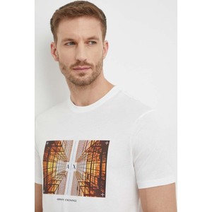 T-shirt Armani Exchange z nadrukiem z krótkim rękawem w młodzieżowym stylu