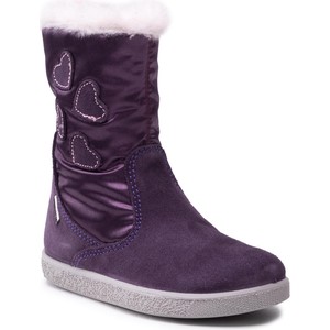 Fioletowe buty dziecięce zimowe Imac z zamszu dla dziewczynek