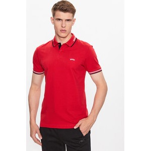 Czerwona koszulka polo Hugo Boss w stylu casual