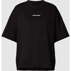 Czarny t-shirt Pegador z bawełny