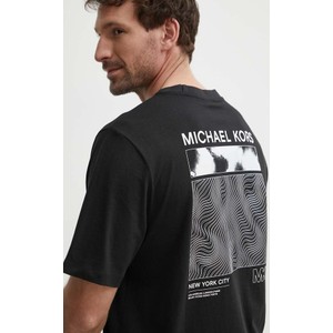Czarny t-shirt Michael Kors w młodzieżowym stylu z bawełny z krótkim rękawem