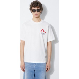 T-shirt Evisu w stylu casual z nadrukiem z krótkim rękawem