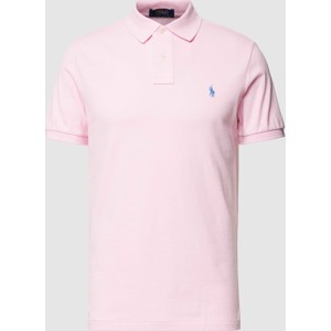 Różowa koszulka polo POLO RALPH LAUREN z bawełny w stylu casual