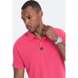 Różowy t-shirt Ombre z bawełny