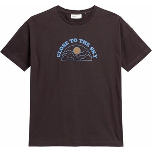 Brązowy t-shirt Outhorn w młodzieżowym stylu z bawełny