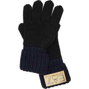 Czarne rękawiczki Emporio Armani