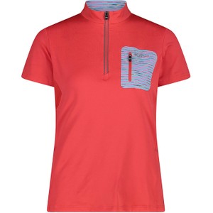 Czerwona bluzka CMP w sportowym stylu z krótkim rękawem