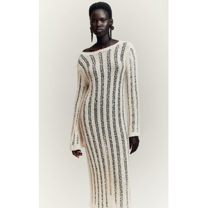 Sukienka H & M w stylu casual z długim rękawem z okrągłym dekoltem