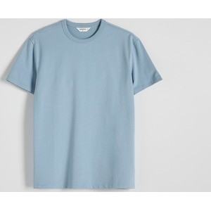 Niebieski t-shirt Reserved w stylu casual z krótkim rękawem