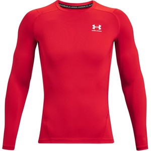 Czerwona koszulka z długim rękawem Under Armour w sportowym stylu z długim rękawem