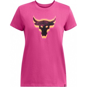 Różowy t-shirt Under Armour w sportowym stylu z krótkim rękawem
