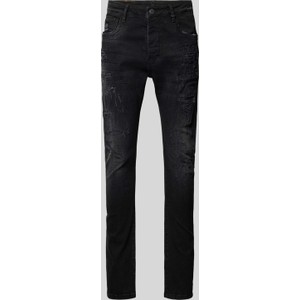 Czarne jeansy Elias Rumelis z bawełny w stylu casual