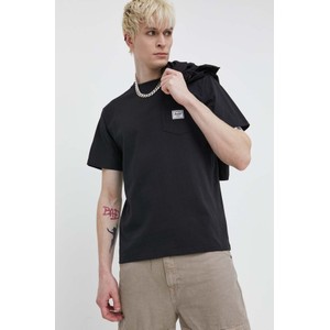 Czarny t-shirt Herschel Supply Co. z krótkim rękawem