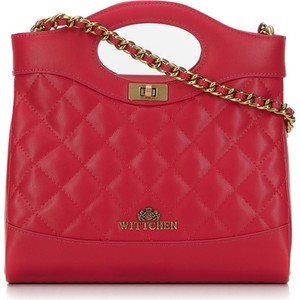 Czerwona torebka Wittchen pikowana w stylu glamour