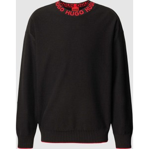 Sweter Hugo Boss z bawełny z okrągłym dekoltem w młodzieżowym stylu
