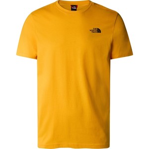 Żółty t-shirt The North Face z krótkim rękawem z bawełny