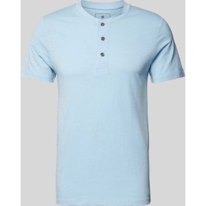 Niebieski t-shirt Jack & Jones z krótkim rękawem z bawełny w stylu casual