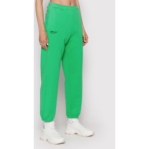 Zielone spodnie sportowe Replay z dresówki w stylu casual