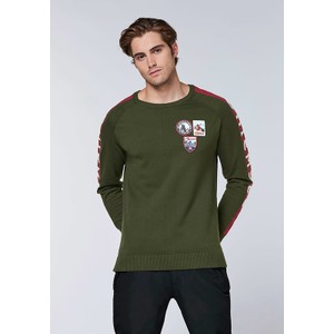 Zielony sweter Chiemsee z bawełny