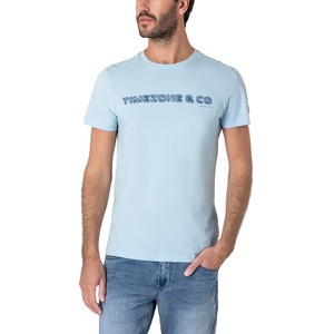Niebieski t-shirt Timezone w młodzieżowym stylu z bawełny