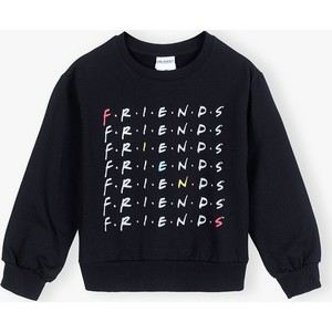 Czarna bluza Friends w stylu casual z dresówki