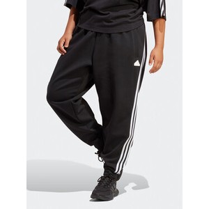 Czarne spodnie sportowe Adidas w sportowym stylu z dresówki