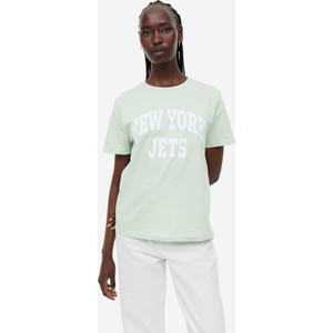 Zielona bluzka H & M z dżerseju