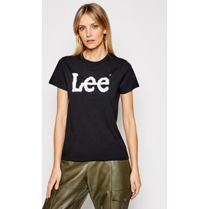 T-shirt Lee z krótkim rękawem w młodzieżowym stylu z bawełny