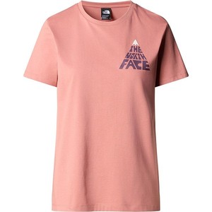 Różowa bluzka The North Face z okrągłym dekoltem z bawełny z krótkim rękawem