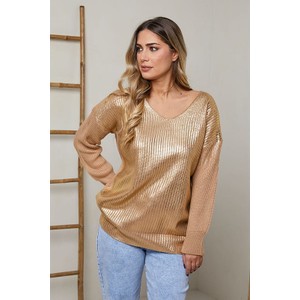 Złoty sweter Plus Size Company w stylu casual