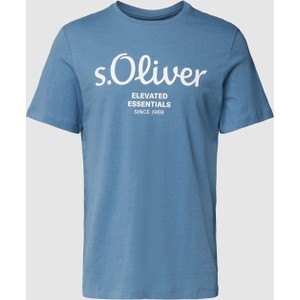 Niebieski t-shirt S.Oliver w młodzieżowym stylu