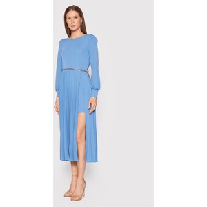 Niebieska sukienka Rinascimento midi w stylu casual
