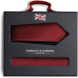 Czerwony krawat Finshley & Harding
