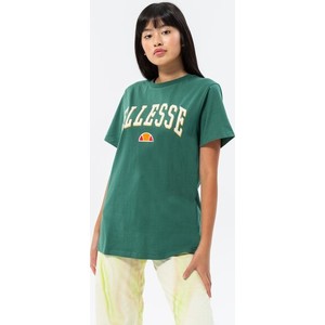 Zielony t-shirt Ellesse w młodzieżowym stylu z krótkim rękawem