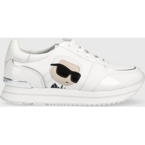 Buty sportowe Karl Lagerfeld z płaską podeszwą sznurowane