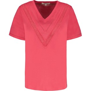 Różowa bluzka Garcia z dekoltem w kształcie litery v