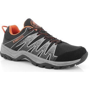 Czarne buty trekkingowe Kimberfeel z płaską podeszwą sznurowane