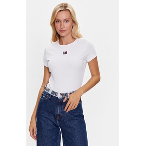 T-shirt Tommy Jeans z krótkim rękawem w stylu casual z okrągłym dekoltem
