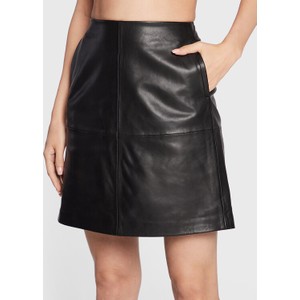 Czarna spódnica Calvin Klein ze skóry mini