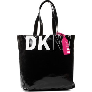 Czarna torebka DKNY na ramię duża