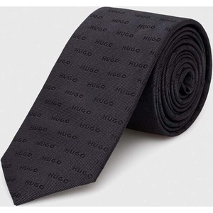 Czarny krawat Hugo Boss