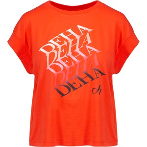 T-shirt Deha z bawełny w młodzieżowym stylu z okrągłym dekoltem