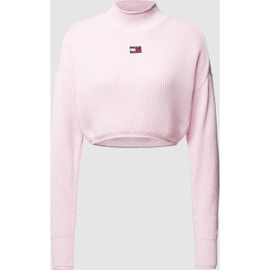 Różowy sweter Tommy Jeans z bawełny
