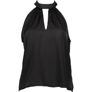 Czarna bluzka JDY z dekoltem w kształcie litery v w stylu casual bez rękawów
