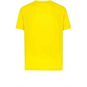 Żółty t-shirt JK Collection w stylu casual z krótkim rękawem