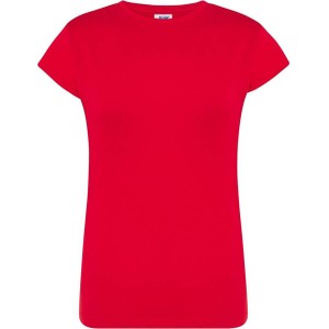 Czerwona bluzka JK Collection z krótkim rękawem w stylu casual z bawełny