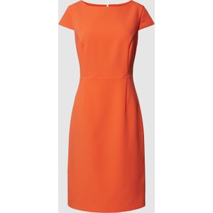 Pomarańczowa sukienka comma, ołówkowa mini w stylu casual